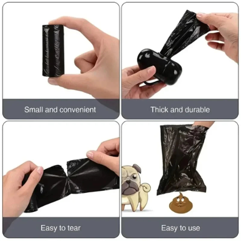 New Rolled Dog Poop Bag Biodegradable Thickened Pet Outdoor Cleaning Poop Bag with Breakpoint Dog Cat Poop Scoop Bag