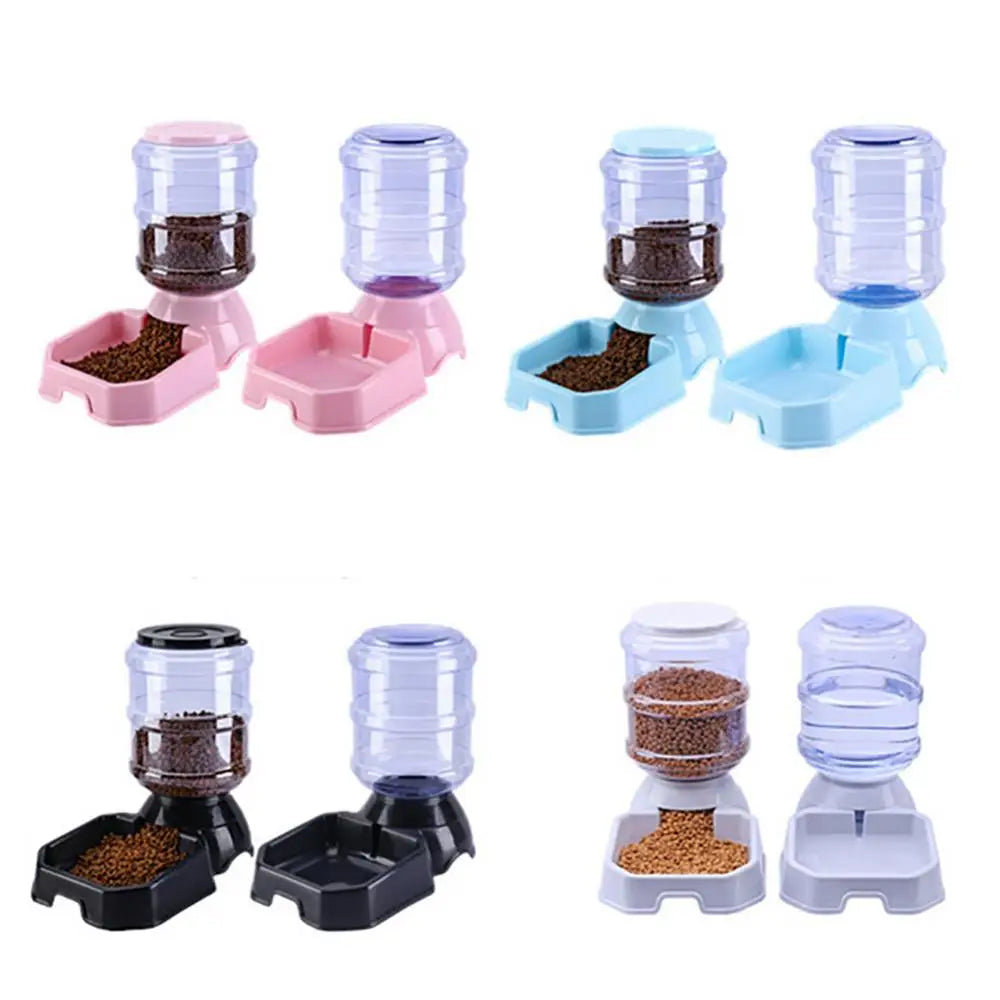 3.8L Automatic Pet Feeder Dog Cat Drinking Bowl Large Capacity Water Food Holder