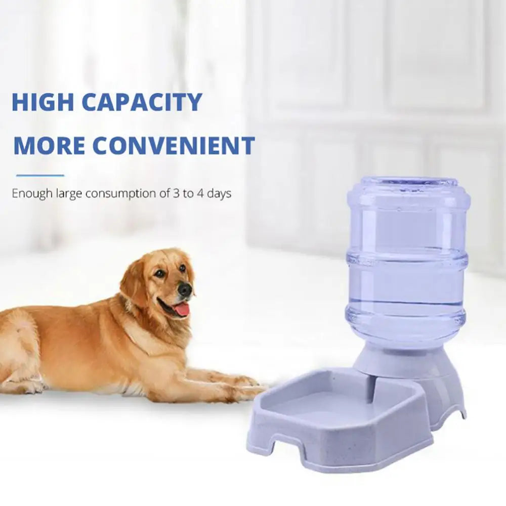 3.8L Automatic Pet Feeder Dog Cat Drinking Bowl Large Capacity Water Food Holder