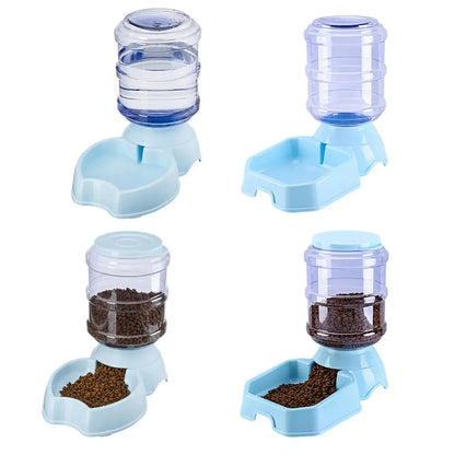 3.8L Automatic Pet Feeder Dog Cat Drinking Bowl Large Capacity Water Food Holder